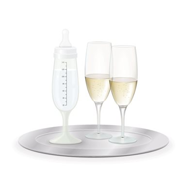 Cheers champagne flute baby hot sale bottle