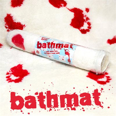 Blood Bathmat, White Bathroom Rug That Turns Red When Wet