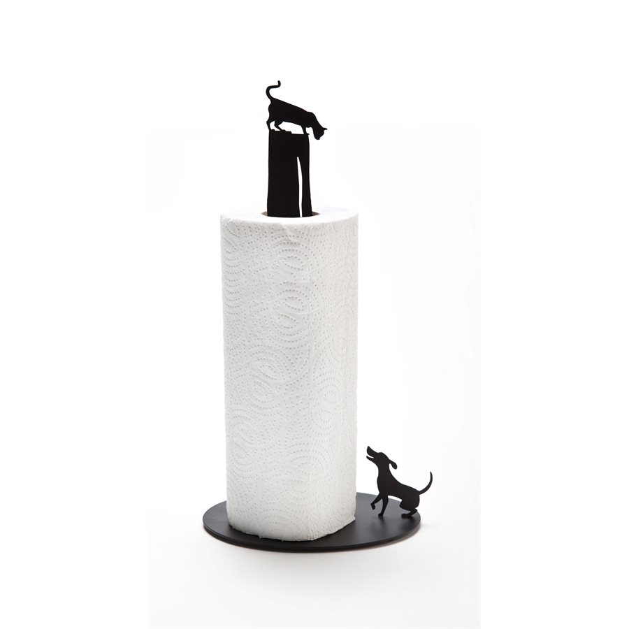 Cat Vs. Crow - Paper Towel Holder - Gray ⋆ Artori Design